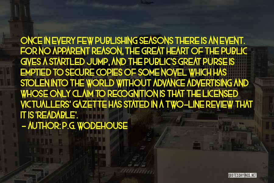 Recognition Quotes By P.G. Wodehouse