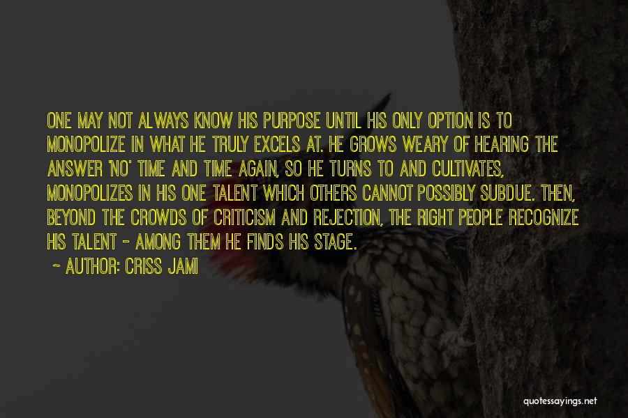 Recognize Talent Quotes By Criss Jami