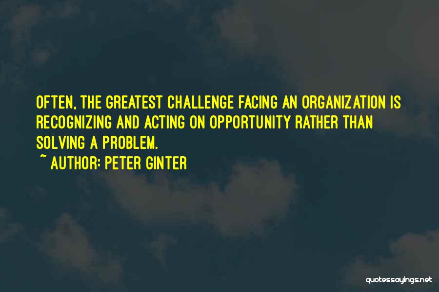 Recognizing Opportunity Quotes By Peter Ginter