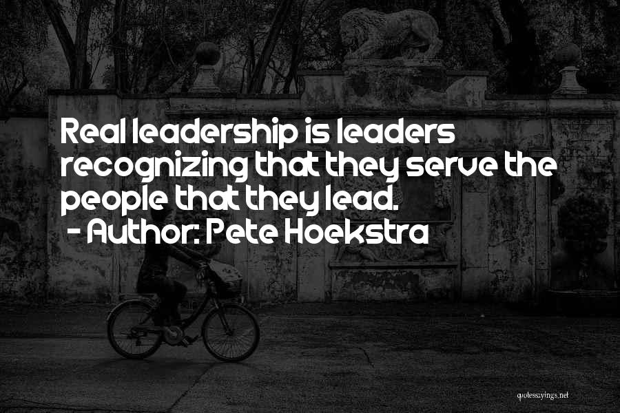 Recognizing Real Quotes By Pete Hoekstra