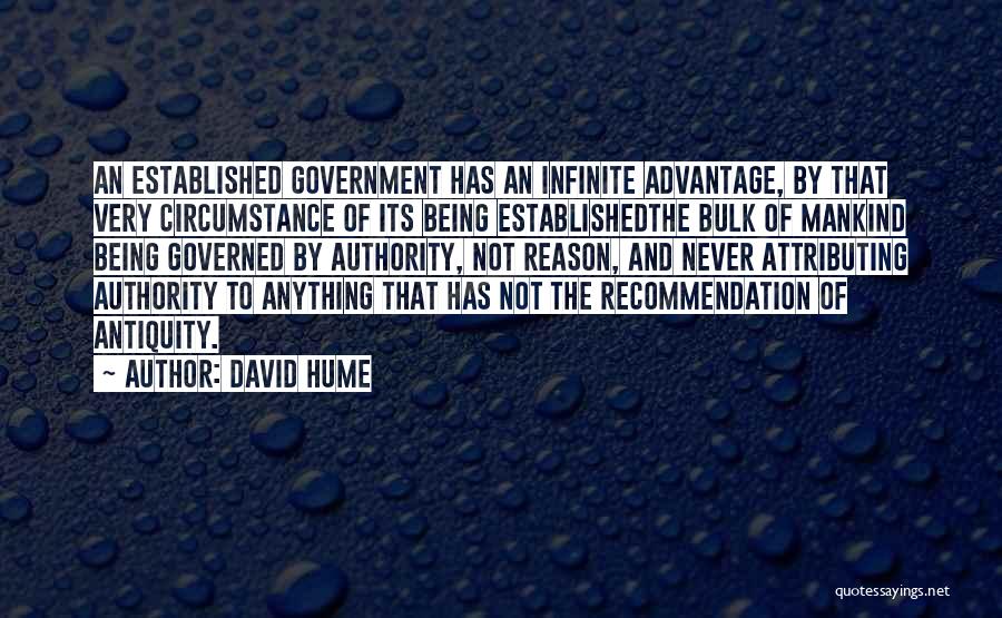 Recommendation Quotes By David Hume