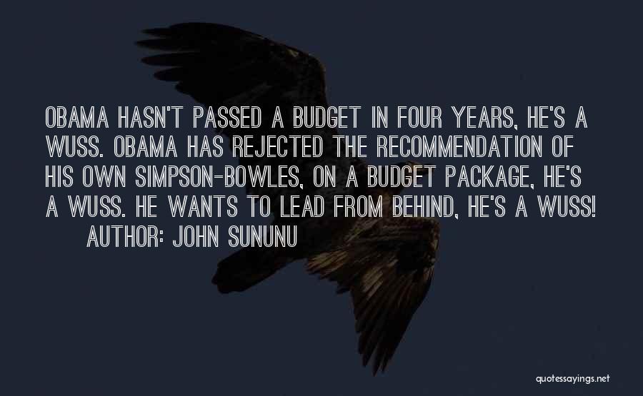 Recommendation Quotes By John Sununu