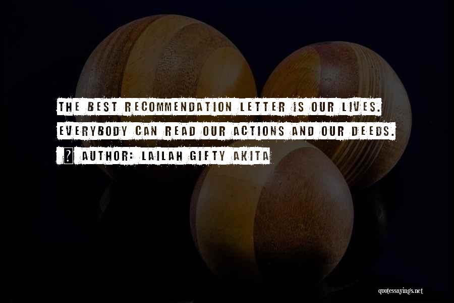Recommendation Quotes By Lailah Gifty Akita