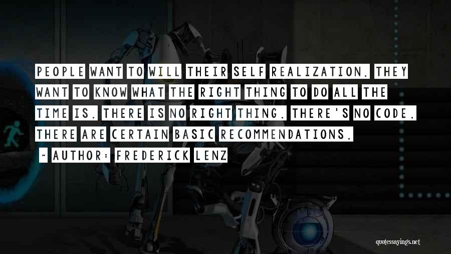 Recommendations Quotes By Frederick Lenz