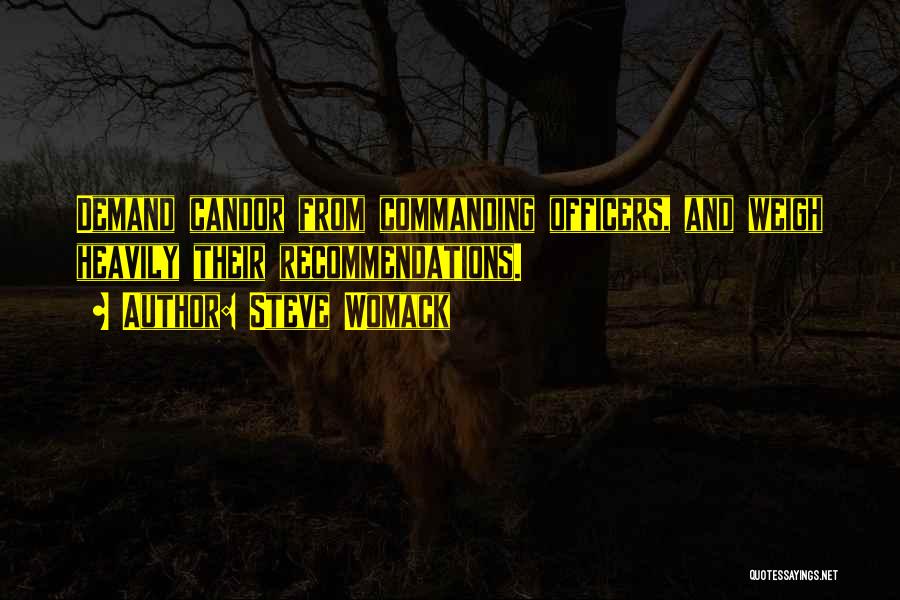 Recommendations Quotes By Steve Womack