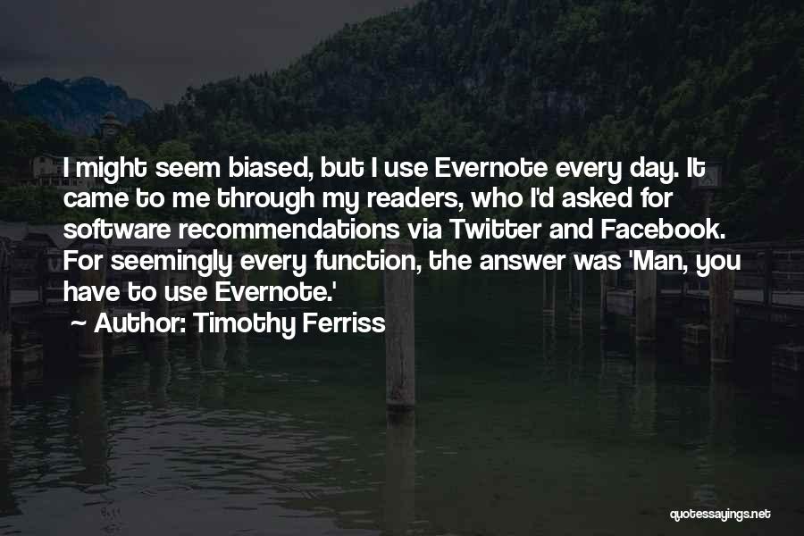 Recommendations Quotes By Timothy Ferriss