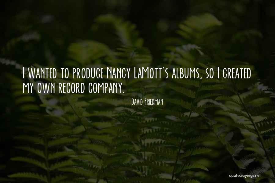 Record Albums Quotes By David Friedman