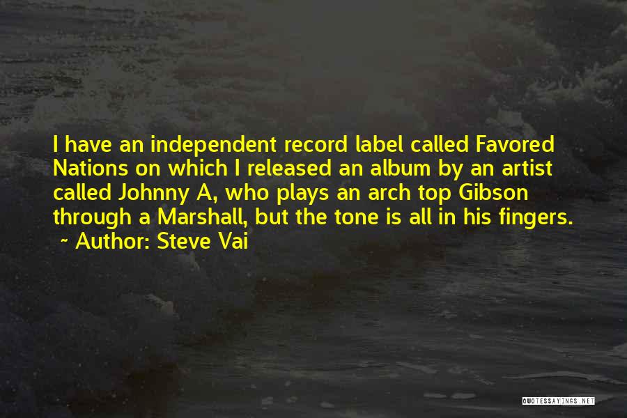 Record Label Quotes By Steve Vai