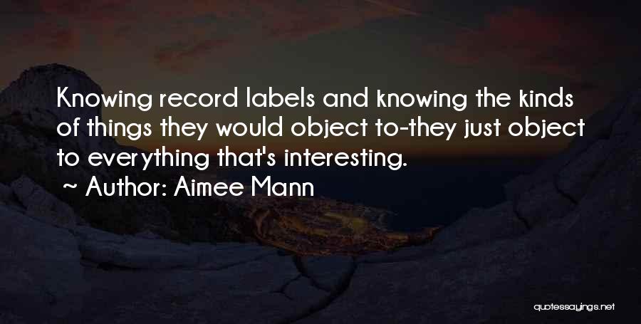 Record Labels Quotes By Aimee Mann