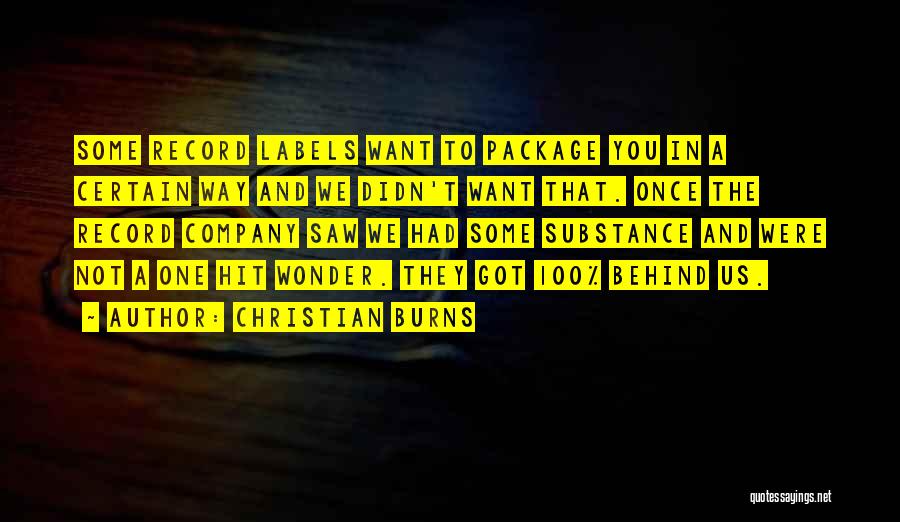 Record Labels Quotes By Christian Burns