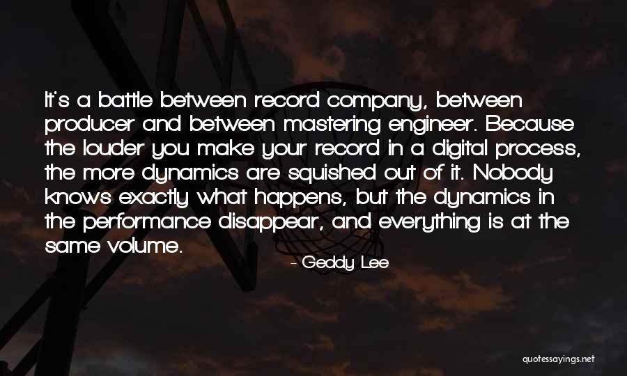 Record Producer Quotes By Geddy Lee