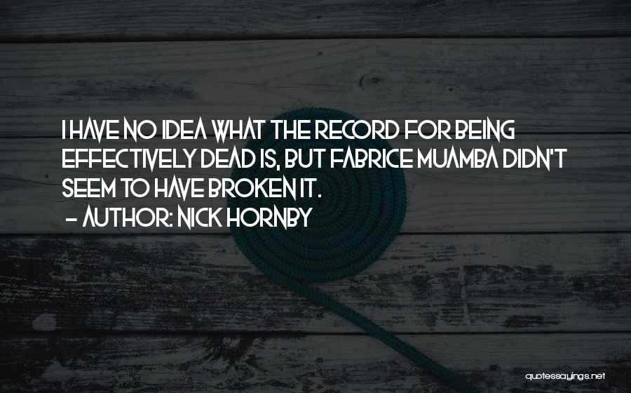 Record Quotes By Nick Hornby