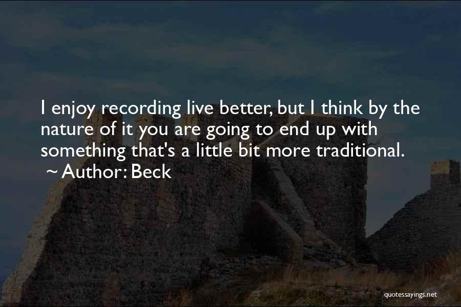 Recording Quotes By Beck