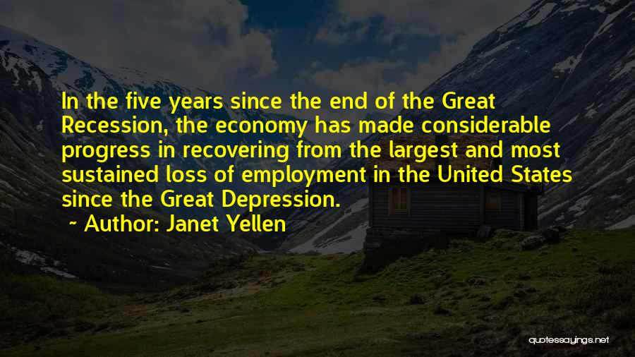 Recovering From Depression Quotes By Janet Yellen