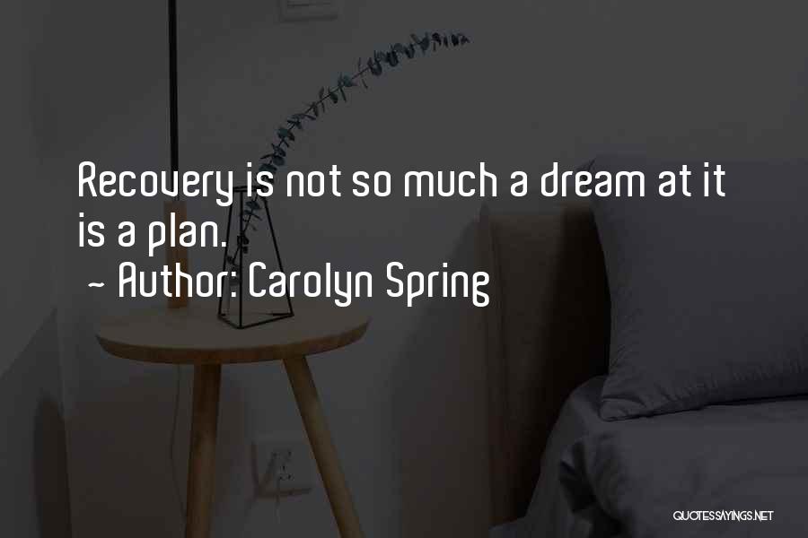 Recovery From Mental Illness Quotes By Carolyn Spring