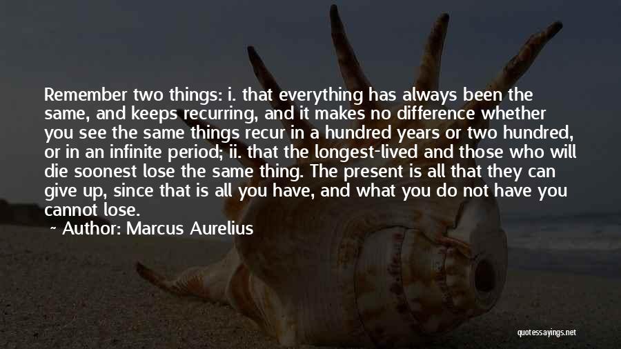 Recur Quotes By Marcus Aurelius