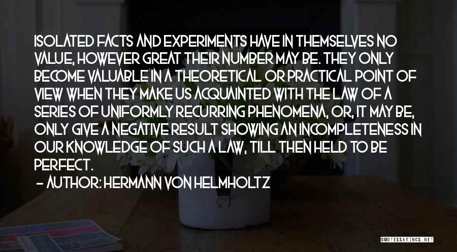 Recurring Quotes By Hermann Von Helmholtz