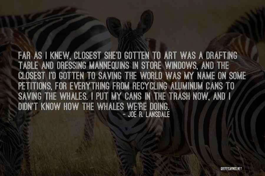 Recycling Cans Quotes By Joe R. Lansdale