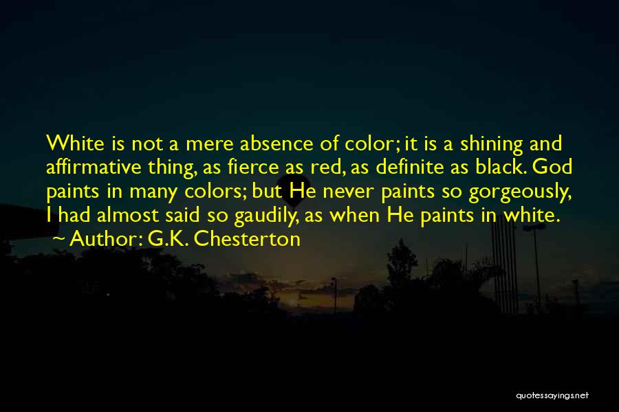 Red And Black Colors Quotes By G.K. Chesterton