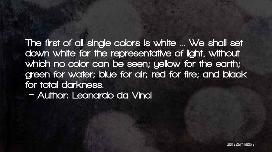 Red And Black Colors Quotes By Leonardo Da Vinci