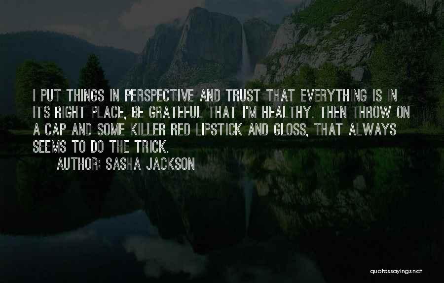 Red Cap Quotes By Sasha Jackson