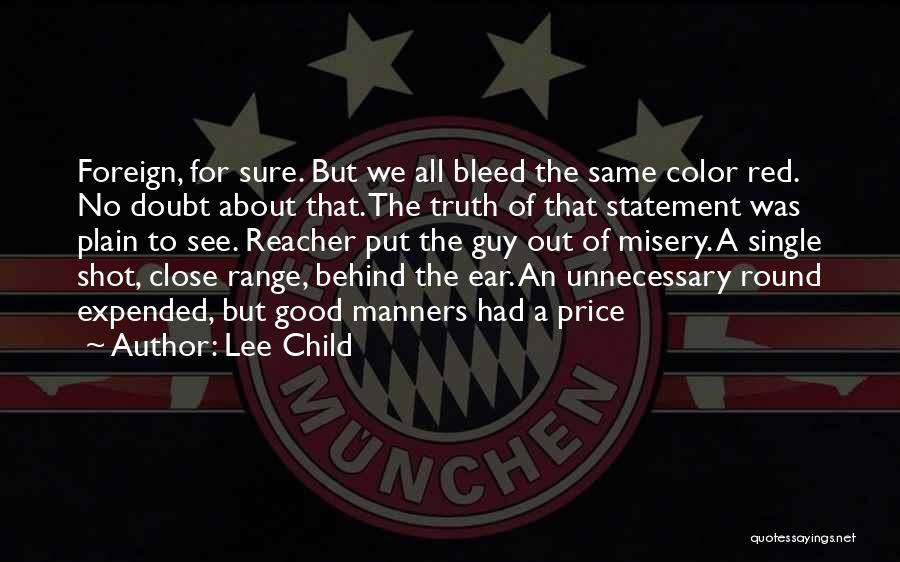 Red Color Quotes By Lee Child