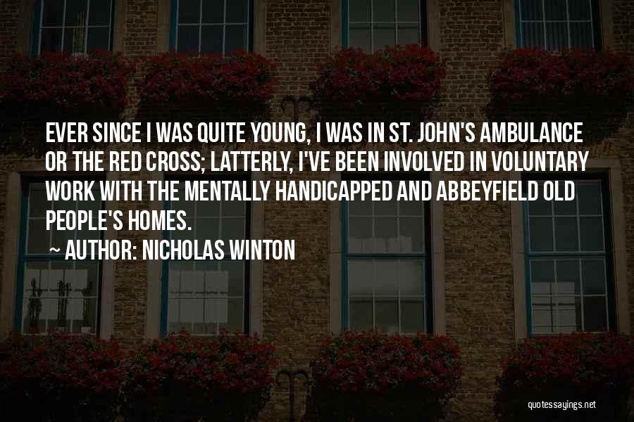 Red Cross Quotes By Nicholas Winton