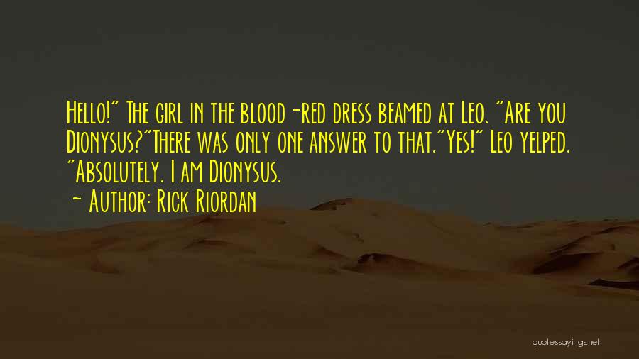 Red Dress Quotes By Rick Riordan