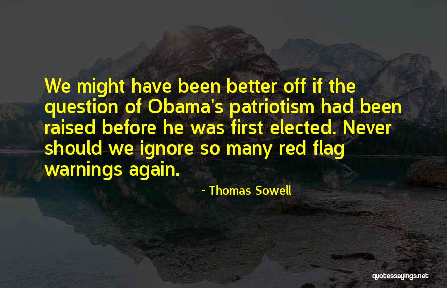 Red Flag Warning Quotes By Thomas Sowell