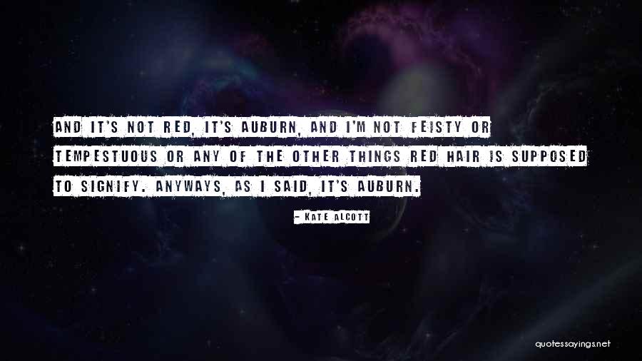 Red Hair Quotes By Kate Alcott