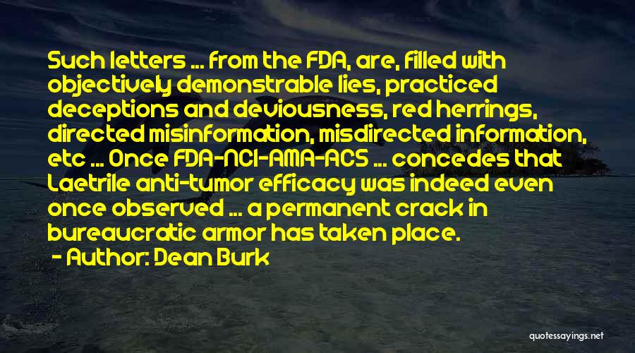 Red Herrings Quotes By Dean Burk