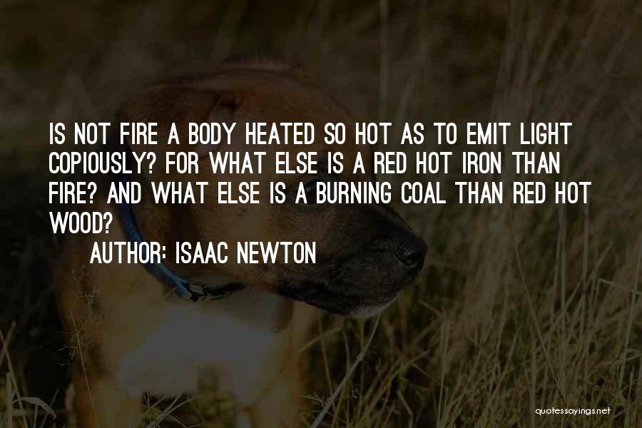 Red Is Hot Quotes By Isaac Newton