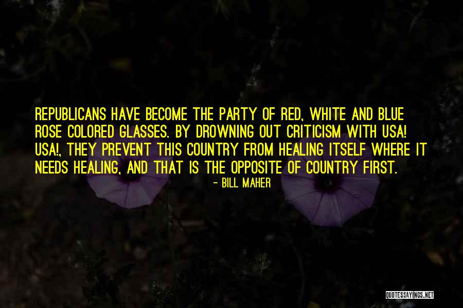 Red Rose With Quotes By Bill Maher