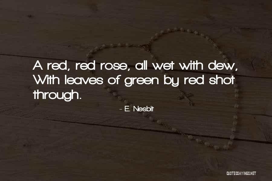 Red Rose With Quotes By E. Nesbit