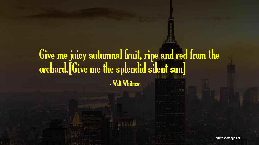 Red Sun Quotes By Walt Whitman