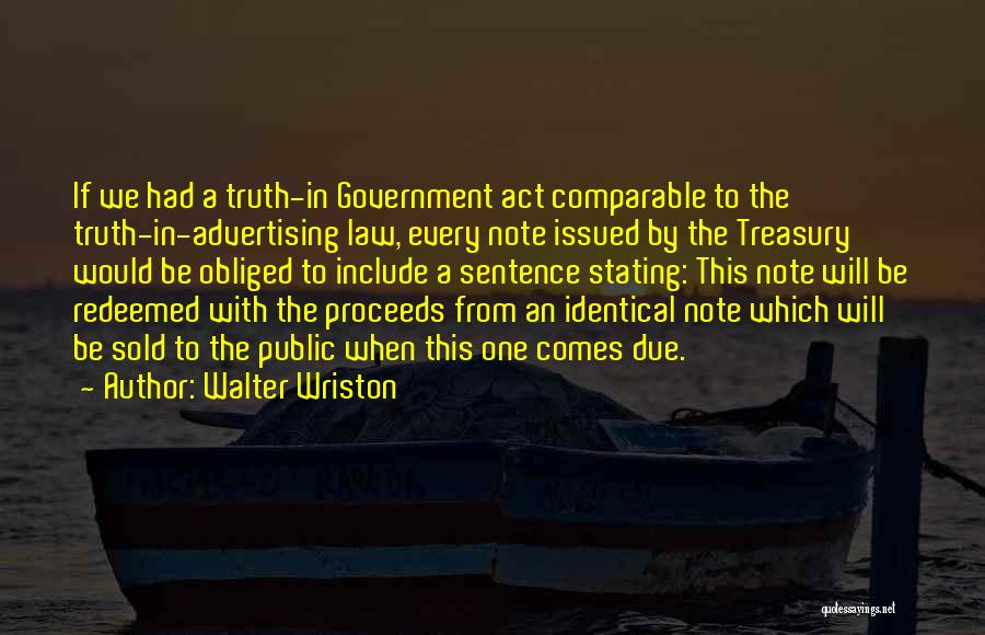 Redeemed Quotes By Walter Wriston