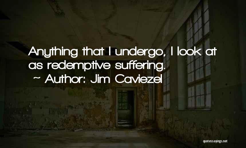 Redemptive Suffering Quotes By Jim Caviezel