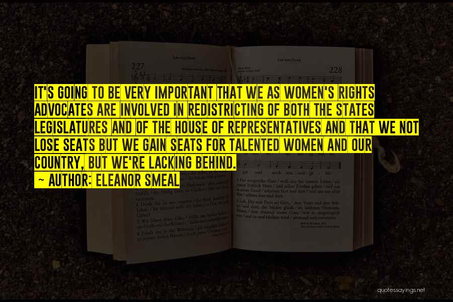 Redistricting Quotes By Eleanor Smeal