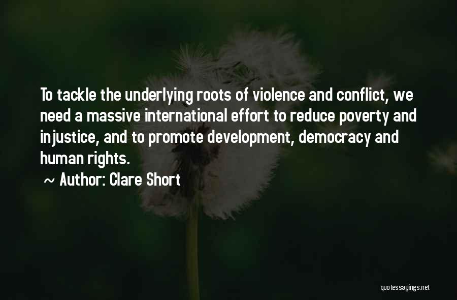 Reduce Poverty Quotes By Clare Short