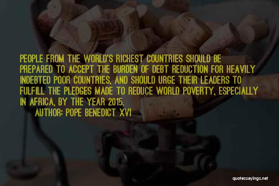 Reduce Poverty Quotes By Pope Benedict XVI