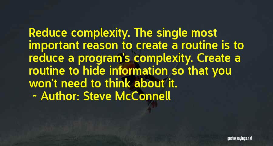 Reduce Quotes By Steve McConnell