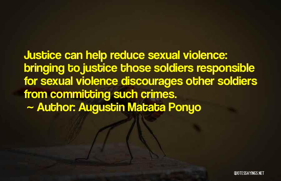 Reduce Violence Quotes By Augustin Matata Ponyo