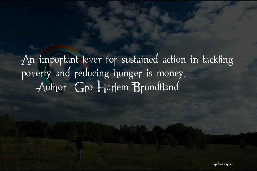 Reducing Poverty Quotes By Gro Harlem Brundtland
