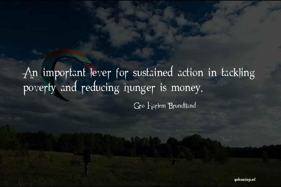 Reducing Poverty Quotes By Gro Harlem Brundtland