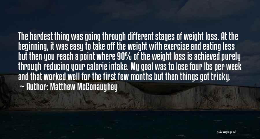 Reducing Weight Quotes By Matthew McConaughey