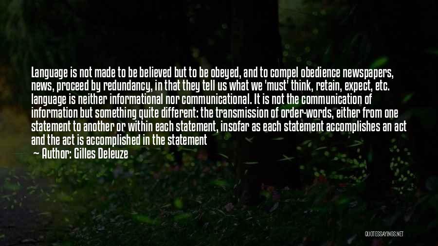 Redundancy Quotes By Gilles Deleuze