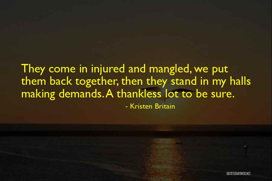 Reestablishing Trust Quotes By Kristen Britain Reestablishing Trust Quotes By Kristen Britain