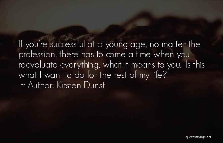 Reevaluate Quotes By Kirsten Dunst