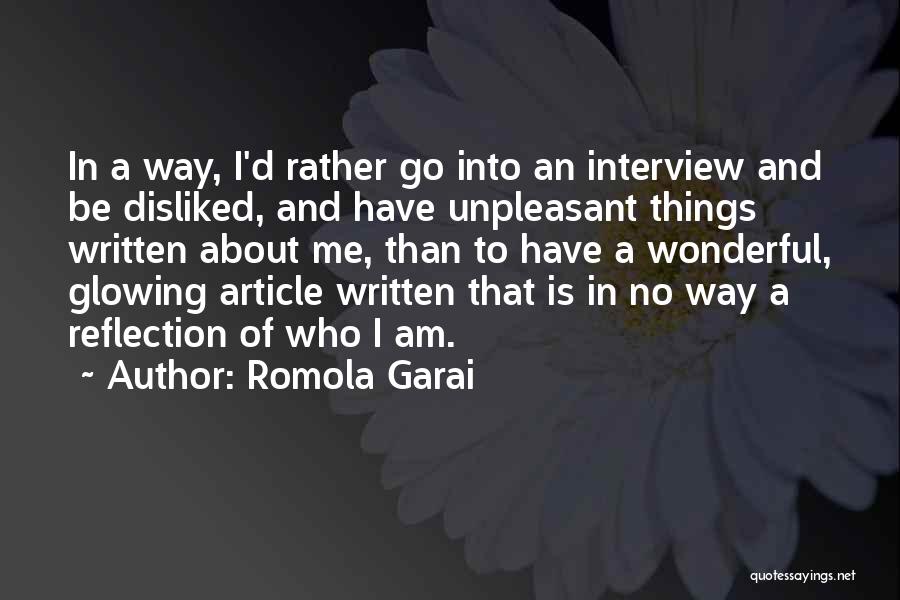 Reflection Of Me Quotes By Romola Garai