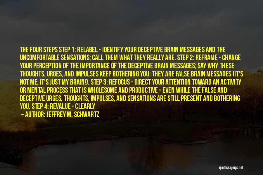 Refocus Quotes By Jeffrey M. Schwartz